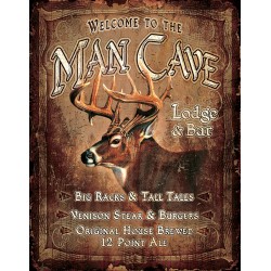 Plaque déco Man Cave Lodge TIN SIGNS - 1