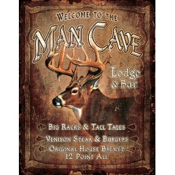 Plaque déco Man Cave Lodge TIN SIGNS