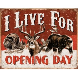 Plaque déco Live For Opening Day TIN SIGNS - 1