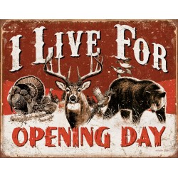 Plaque déco Live For Opening Day TIN SIGNS