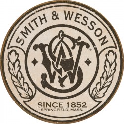 Plaque déco S&W Round Logo TIN SIGNS