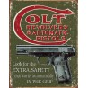 Plaque déco Colt Extra Safety TIN SIGNS - 1