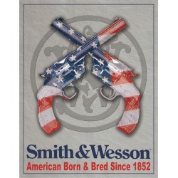 Plaque déco S&W American Born TIN SIGNS - 1