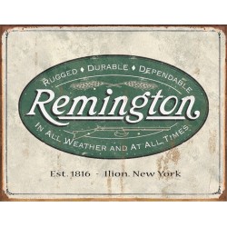 Plaque déco Remington Weathered Logo TIN SIGNS - 1