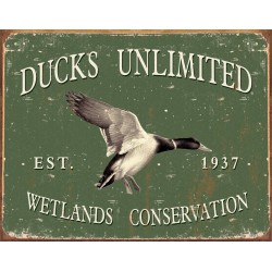 Plaque déco Ducks Unlimited since 1937 TIN SIGNS - 1