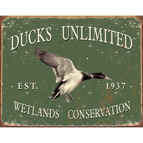 Plaque déco Ducks Unlimited since 1937 TIN SIGNS - 1