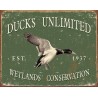 Plaque déco Ducks Unlimited since 1937 TIN SIGNS - 1