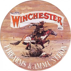 Plaque déco Winchester Express Round TIN SIGNS - 1