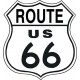 Plaque déco Route 66 Shield TIN SIGNS