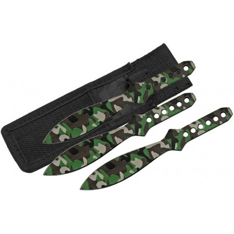 Kit de 3 couteaux à lancer Camo - 1