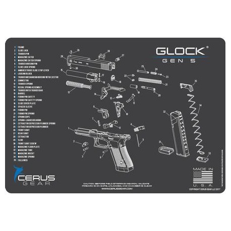 Tapis de maintenance Promat pour Glock GEN 5 CERUS GEAR - 1