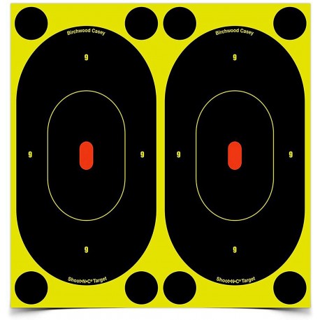 Cible de tir ovale 17cm pack de 12 BIRCHWOOD-CASEY - 1