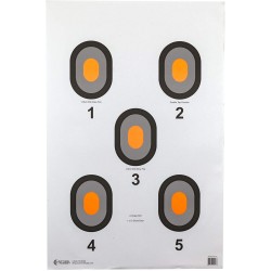 Cible de tir avec centre orange 58x90cm pack de 100 ACTION TARGET - 1