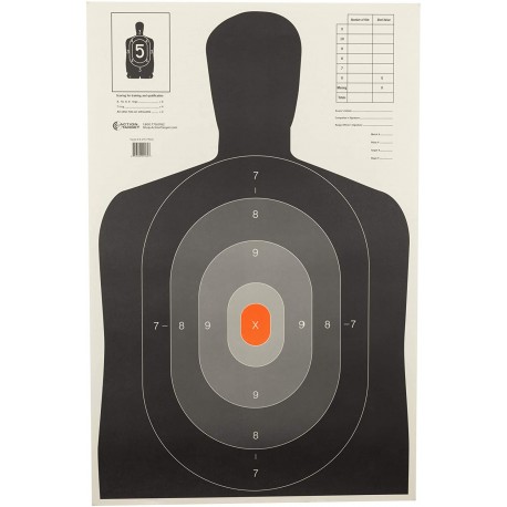 Cible de tir silhouette 58x90cm pack de 100 ACTION TARGET - 1