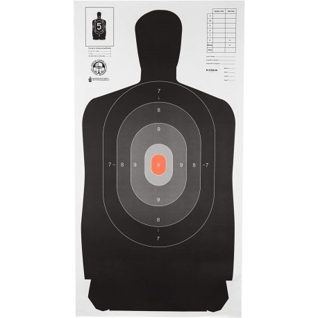 Cible de tir B-27 silhouette 60x114cm pack de 100 ACTION TARGET - 1