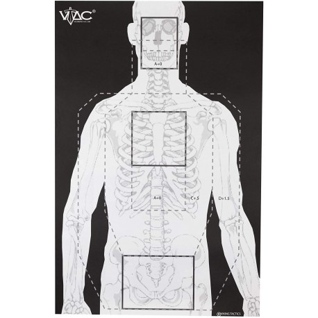 Cible de tir V-TAC 2 côtés 58x88cm pack de 100 ACTION TARGET - 1