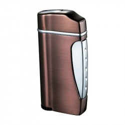 Briquet Nolet Satin Bronze Torch Flame Visol