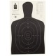 Cible de tir silhouette Noir B27E - 58x90cm pack de 100 ACTION TARGET - 2