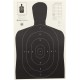 Cible de tir silhouette Noir B27E - 58x90cm pack de 100 ACTION TARGET - 1