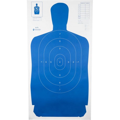 Cible de tir silhouette Bleu B27S - 61x114cm pack de 100 ACTION TARGET - 1