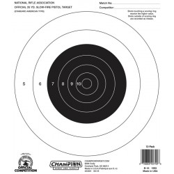 Cible de tir NRA B16 25 mètres pack de 100 CHAMPION TRAPS & TARGET - 1