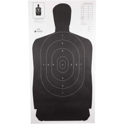 Cible de tir silhouette Noir B27S - 61x114cm pack de 100 ACTION TARGET - 1