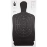 Cible de tir silhouette Noir B27S - 61x114cm pack de 100 ACTION TARGET
