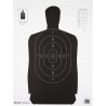 Cible de tir B-34 25 mètres silhouette 44x58cm pack de 100 ACTION TARGET - 1