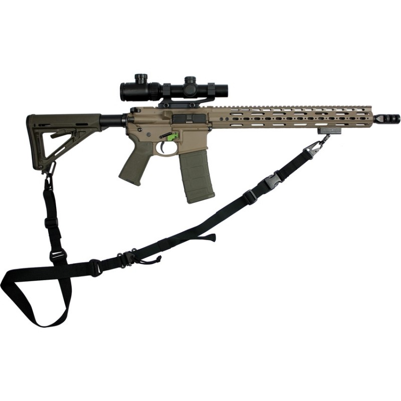 Sangle tactique D2 crochet HK UNITED STATES TACTICAL noir-101 à 144cm