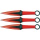 Set de 3 couteaux de lancer Kunai rouge RITE-EDGE - 1