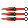 Set de 3 couteaux de lancer Kunai rouge RITE-EDGE - 1