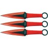 Set de 3 couteaux de lancer Kunai rouge RITE-EDGE - 1