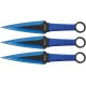 Set de 3 couteaux de lancer Kunai bleu RITE-EDGE - 1