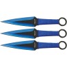 Set de 3 couteaux de lancer Kunai bleu RITE-EDGE - 1