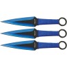 Set de 3 couteaux de lancer Kunai bleu RITE-EDGE - 1