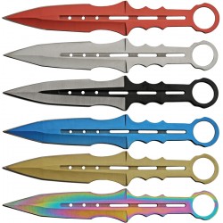 Couteau de lancer multicolore RITE-EDGE set de 6 - 1