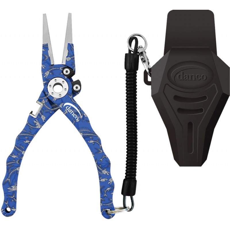 Pince de pêche Duffy Tournament Series 19cm DANCO Bleu squelette avec étui  ceinture - Conditions Extremes
