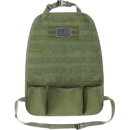 Molle Nylon Tactique Siège Auto Organisateur Siège Avant Dos Sac de  Rangement Protection Dossier Avec 5 Poches Pour Tous Les Véhicules :  : Bébé et Puériculture