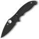 Couteau Spyderco Manix 2 lame 8.6cm Lisse Noir manche FRCP (fibre de verre renforcée) - C101PBBK2 - 1