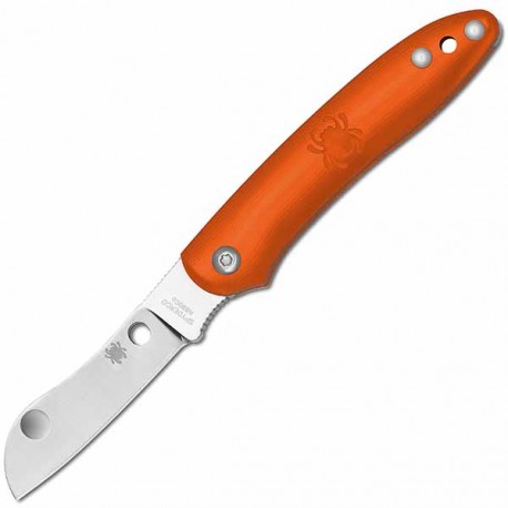 Couteau Spyderco Roadie lame 7.6cm Lisse Satin manche FRN (Nylon renforcé) - C189POR - 1