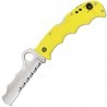 Couteau Spyderco Assist lame 9.4cm semi-dentelée Satin manche FRN (Nylon renforcé) - C79PSYL
