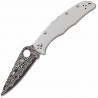 Couteau Spyderco Endura lame 9.5cm Lisse Damascus manche Titane - C10TIPD