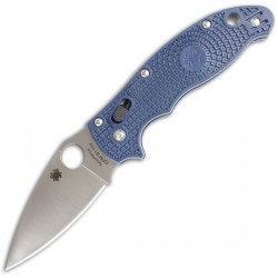 Couteau Spyderco Manix 2 lame 8.6cm Lisse Satin manche FRCP (fibre de verre renforcée) - C101PDBL2 - 1