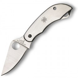 Couteau Décapsuleur Spyderco ClipiTools lame 5.1cm Lisse Satin manche Inox - C175P - 2