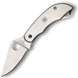 Couteau ciseau Spyderco ClipiTools lame 5.1cm Lisse Satin manche Inox - C169P - 2