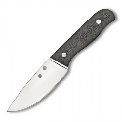 Couteau Spyderco Serrata lame 11.7cm Lisse Satin manche G-10 (Fibre de verre) - FB32GP