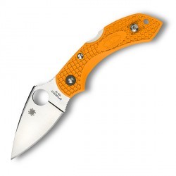 Couteau Spyderco Dragonfly lame 5.8cm Lisse Satin manche FRN (Nylon renforcé) - C28POR2