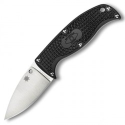 Couteau Spyderco Enuff lame 7cm Lisse Satin manche FRN (Nylon renforcé) - FB31PBK - 1