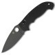 Couteau Spyderco Manix 2 lame 9.8cm Lisse Noir manche G-10 (Fibre de verre) - C95GPBBK2 - 1