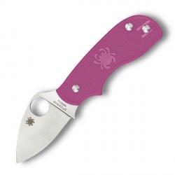 Couteau Spyderco Squeak lame 5.1cm Lisse Satin manche FRN (Nylon renforcé) - C154PPN - 1